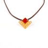 Amara Necklace with Brown Stone