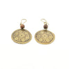 Circular Gold brass Earrings Handcrafted in Egypt by Sami Amin