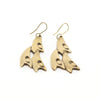 Curved Fish Earrings handcrafted in Egypt by Sami Amin
