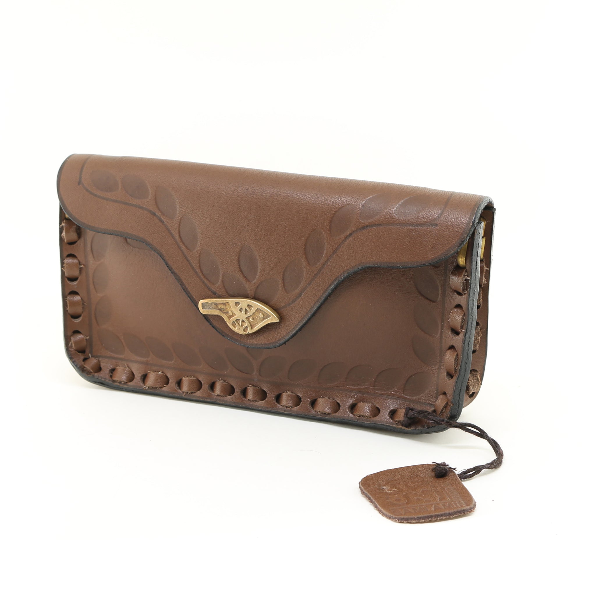 Vintage Tooled Leather Coin Purse