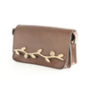 Handmade purse made of 100% genuine leather with an adjustable shoulder strap.