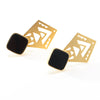 Ayomide Earrings with Black Stone