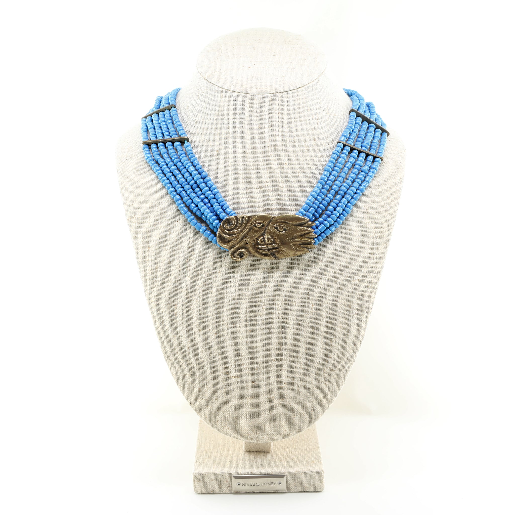 Sun & Moon Beads Necklace Handcrafted in Egypt by Sami Amin - Lazuli Bazaar